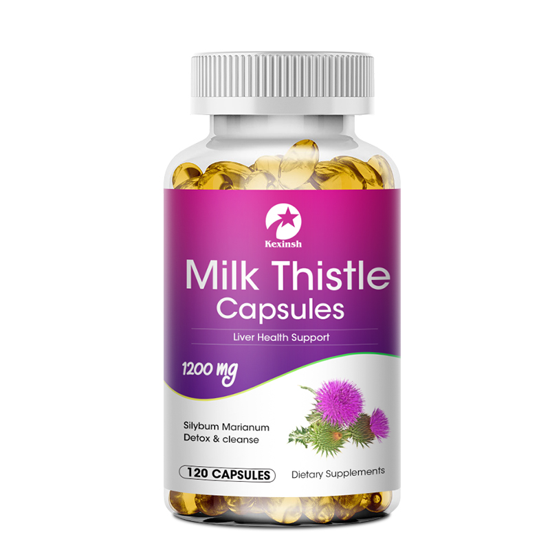 Milk Thistle Silymarin - Kexinsh الحليب الشوك 1200 ملغ كبسولات