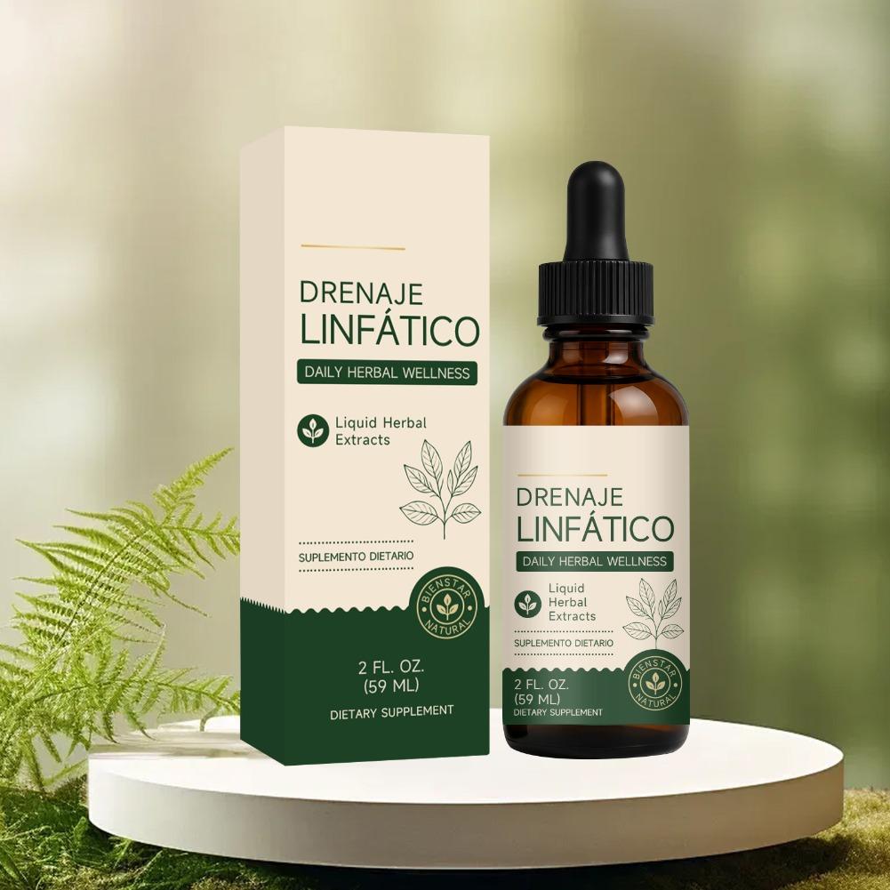 Herbal Wellness Liquid - 59 مل قطرات تصريف ليمفاوي يومية،
