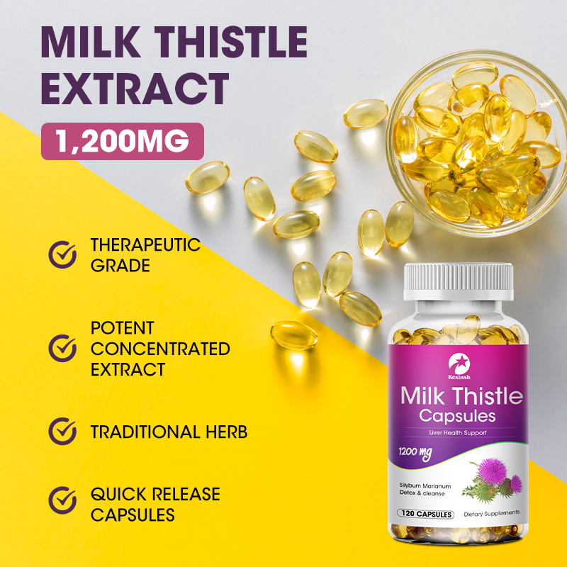 Kexinsh الحليب الشوك 1200 ملغ  - مراجعة Milk Thistle Silymarin وسعره